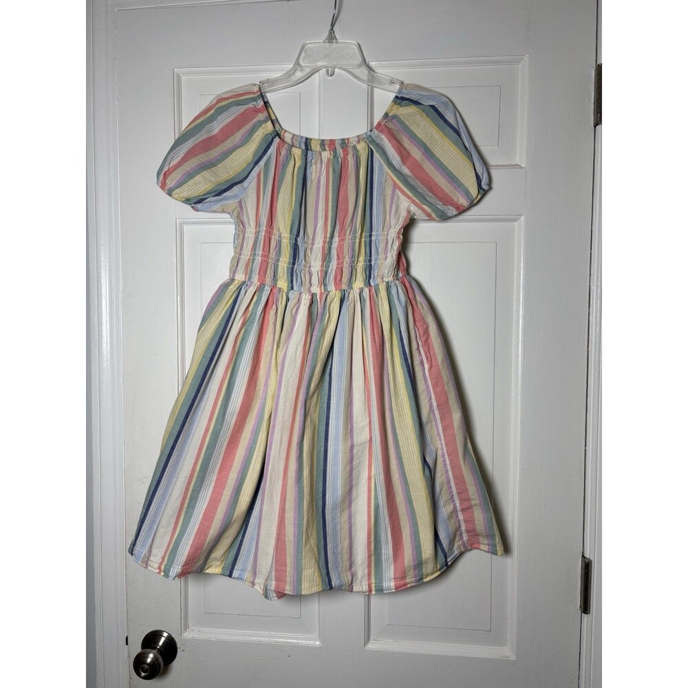 Wonder Nation Girl’s L Pullover Multicolored Babydoll Dress w/Puff Slv - Picture 4 of 8